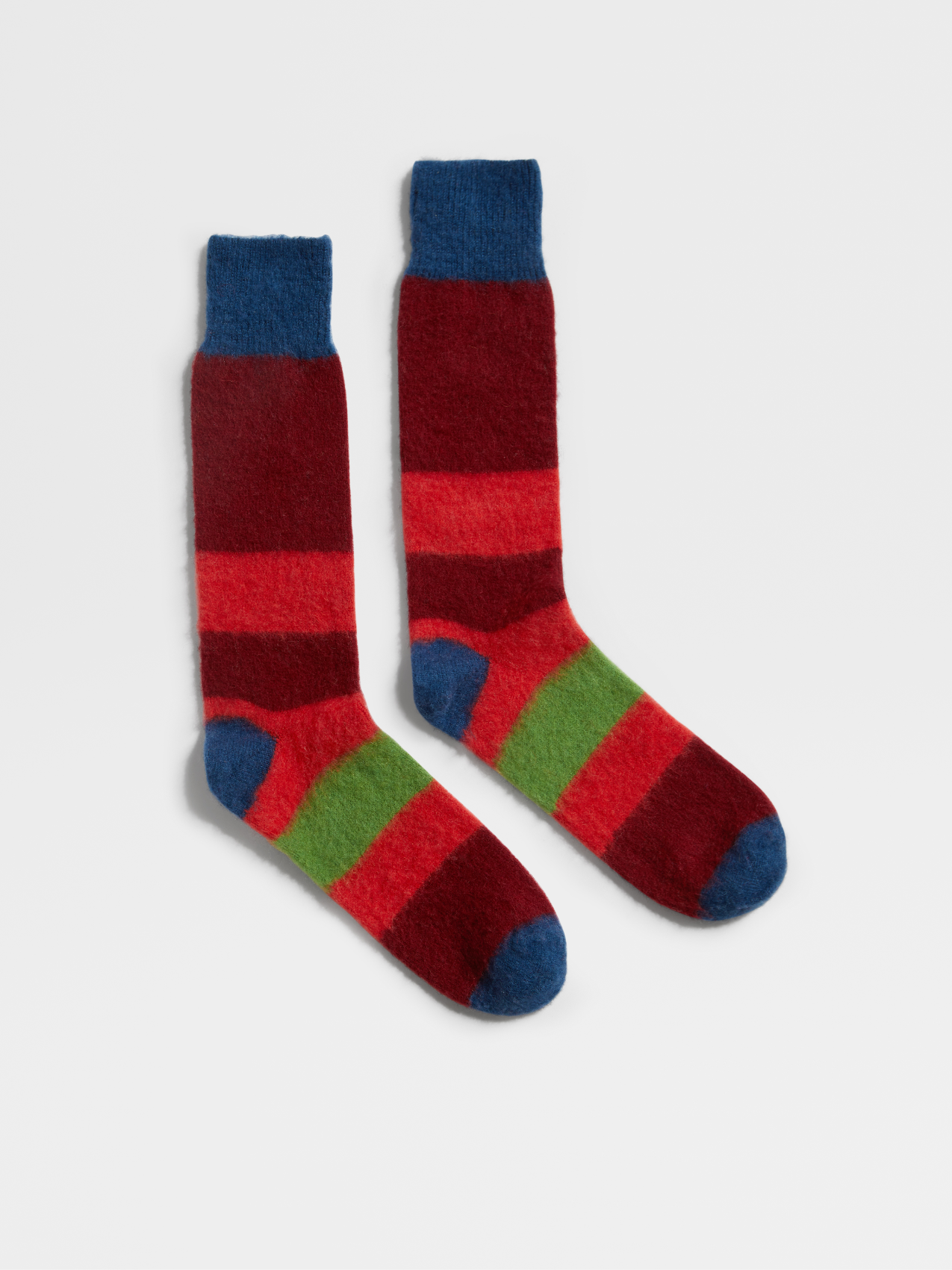 红色 ZEGNA x The Elder Statesman 山羊绒混纺袜